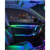Universal 10-in-1 Car LED Interior Ambient Light Kit RGB Color Changing Acrylic Strip Lights with APP & Remote Control for Car