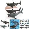 Stunning Black Giant Tooth Shark Plastic Model Toy For Impressive Ocean Display Decor