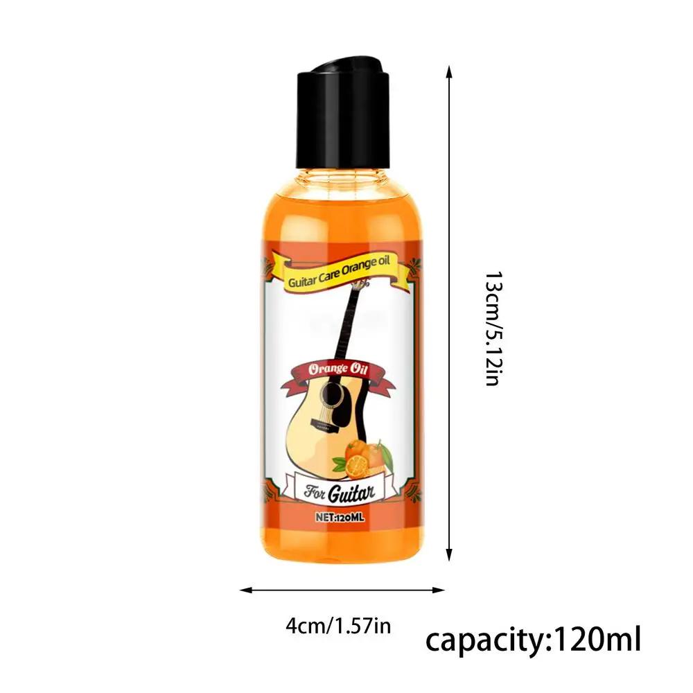 120ML Fretboard Oil - Quick-Drying Guitar String Winder Portable Guitar Care Orange Oil With Cleaning Cloth Guitar