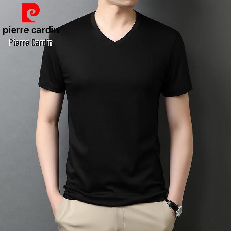 

Pierre Cardin Men s V-Neck 100% Cotton Short Sleeve T-Shirt XL/52
