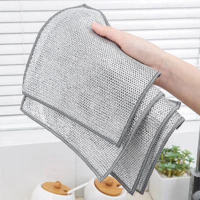 Wet And Dry Multi-purpose Wire Dishcloth Removes Stubborn Stains From Dishes Pots Grills Stoves And Morekitchen Cleaning Tools