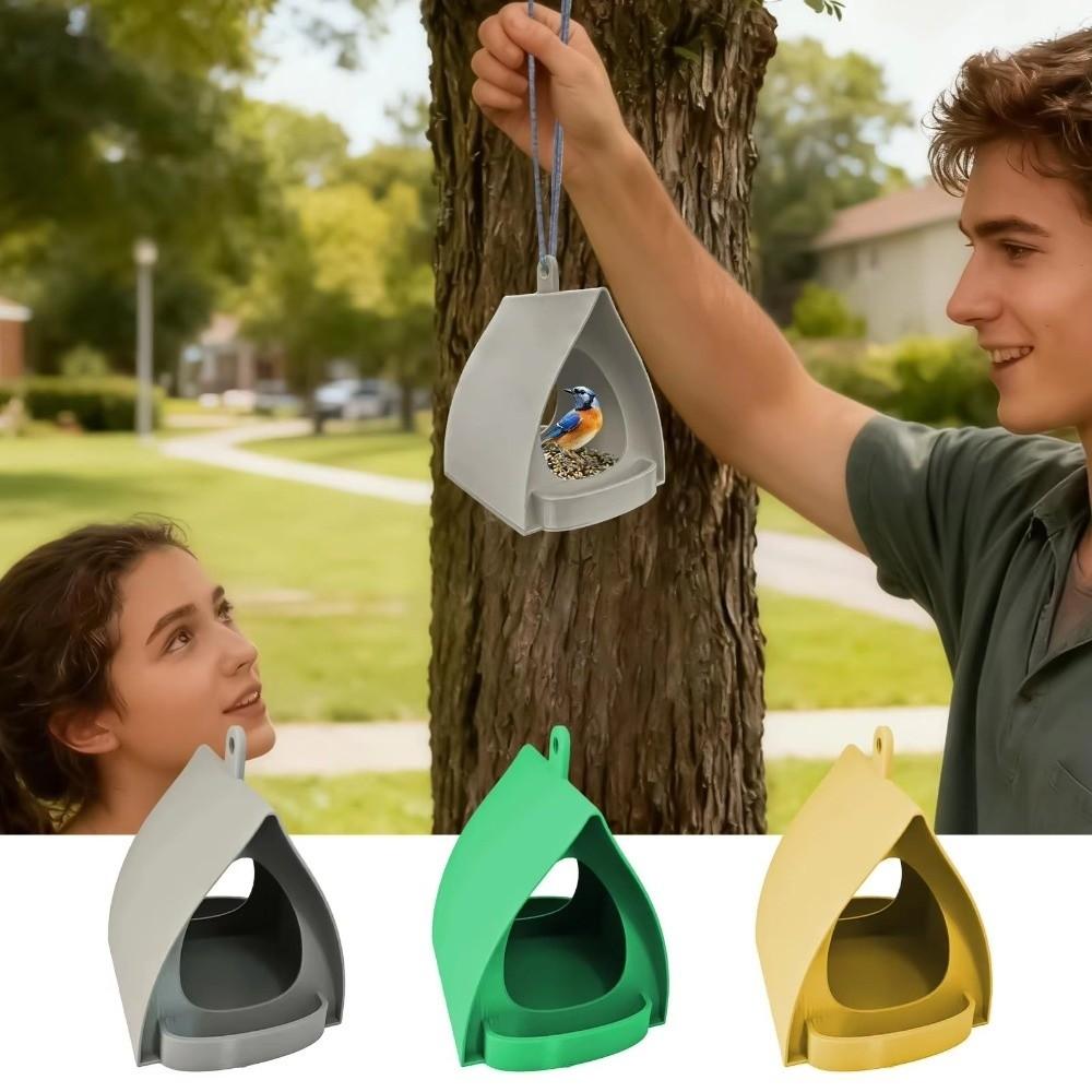 Plastic Hanging Bird Feeder Large Capacity Birdhouse Versatile Wildlife Habitat  Porch