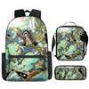 Popular Animation Backpack Student Schoolbag Boys Messenger Bag Girls Pencil Case