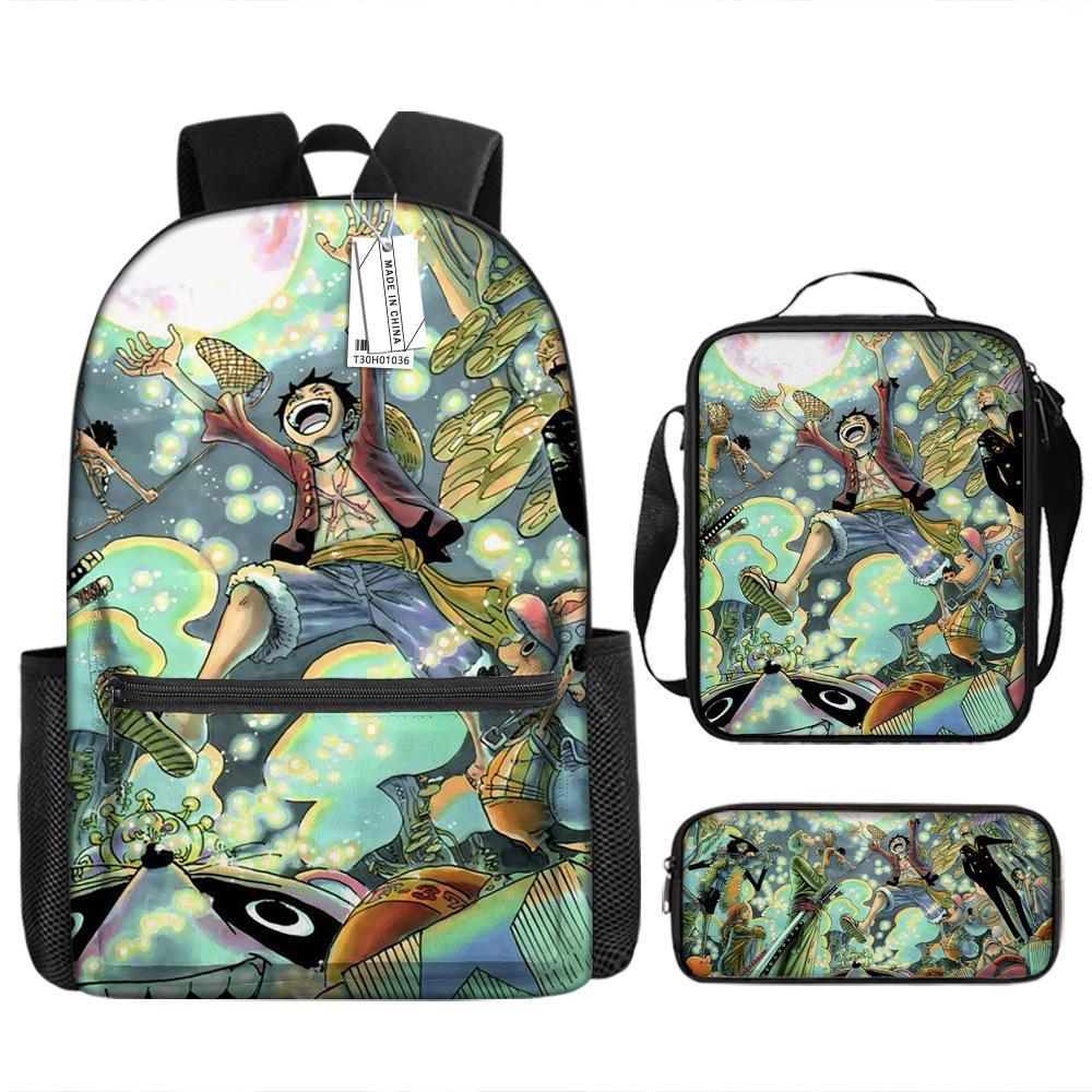 Popular Animation Backpack Student Schoolbag Boys Messenger Bag Girls Pencil Case