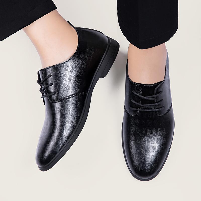 Fashion Lace-Up All-match Dress Footwear Men Minimalist Oxfords Shoes Men Leather Casual Shoes 2025 New Elegantes Flats Business Shoes