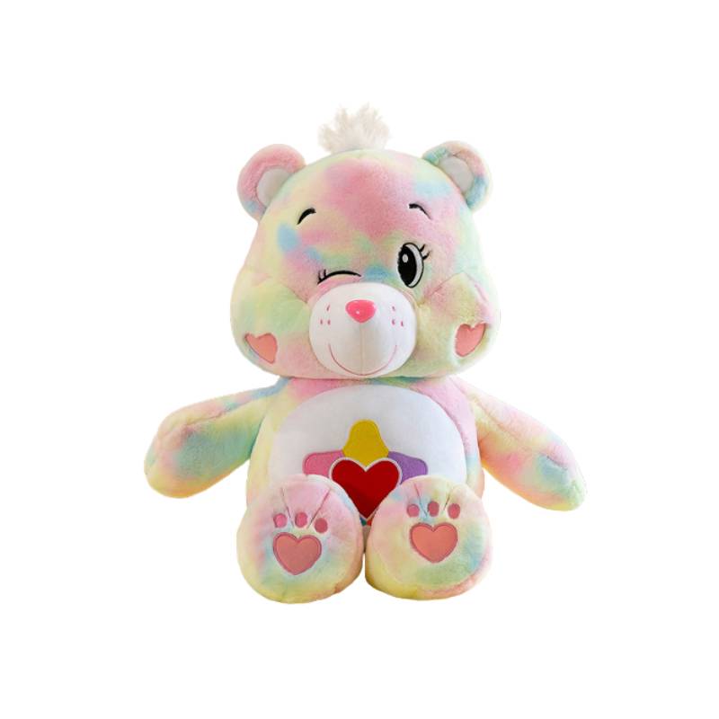 

Милая мультяшная плюшевая игрушка в виде медведя, разноцветный радужный медведь, мягкая кукла, компаньон для ребенка Close,50cm/19.7in