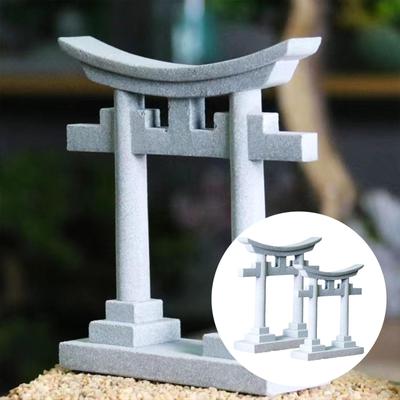 2 kusy imitace kamene Torii Gate Realistická mikro krajinná dekorace Akvárium