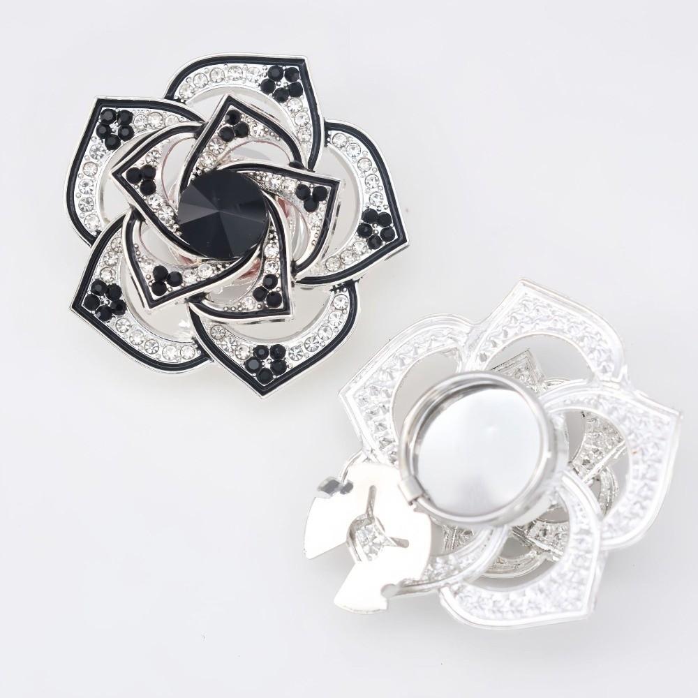 Gifts Double-layer Rose Rhinestone Button Cover Sewing-free Cufflinks DIY Cufflinks Sewing Accessories Snap Button Caps