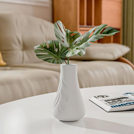 1 Set Vaso di Fiori Fai da Te Stampo in Silicone Vaso Decorativo con Motivo a Foglie Fatto a Mano Stampo per Colata in Resina Epossidica Creazione di Artigianato Vaso Stampo in Gesso Cemento