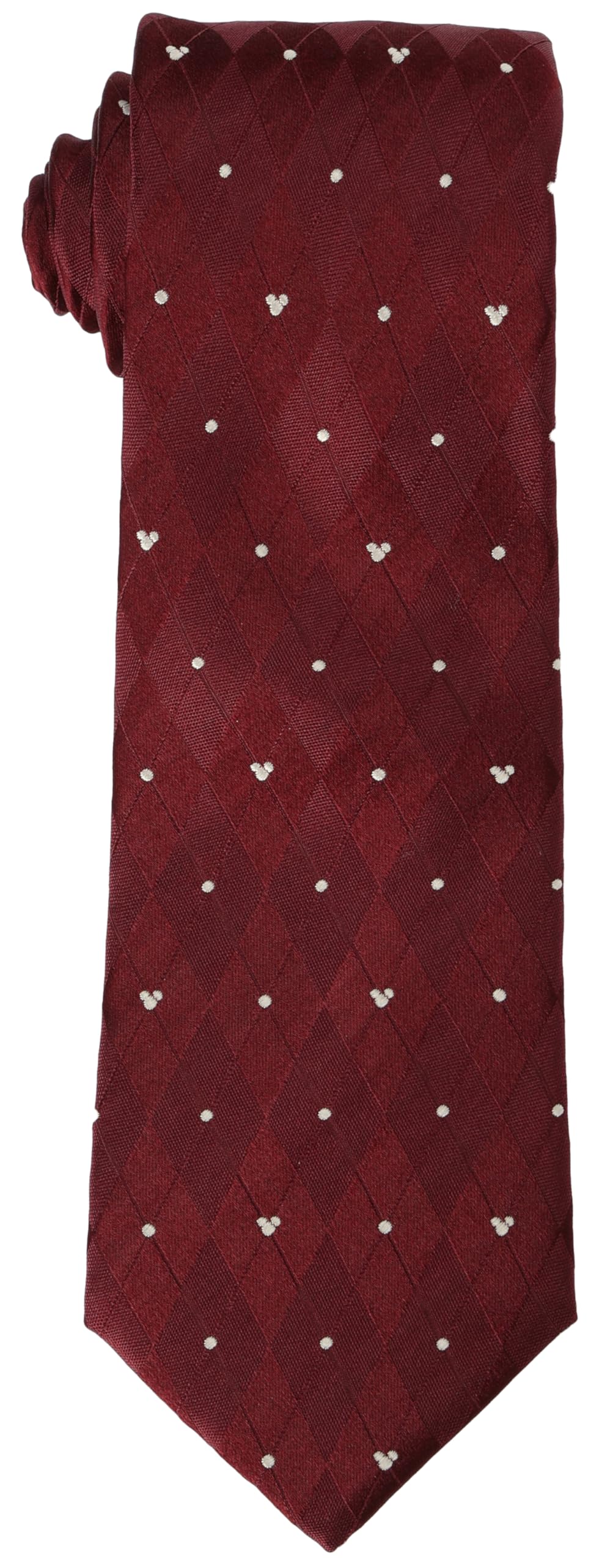 [Disney] Mickey Mouse Tie, Argyle Pattern, DN906555, Red