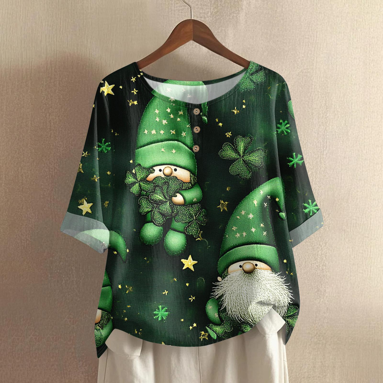 

Women s Fashionable And Casual Shirt Half-sleeve Round Neck Cotton And Linen Blouse Top XL