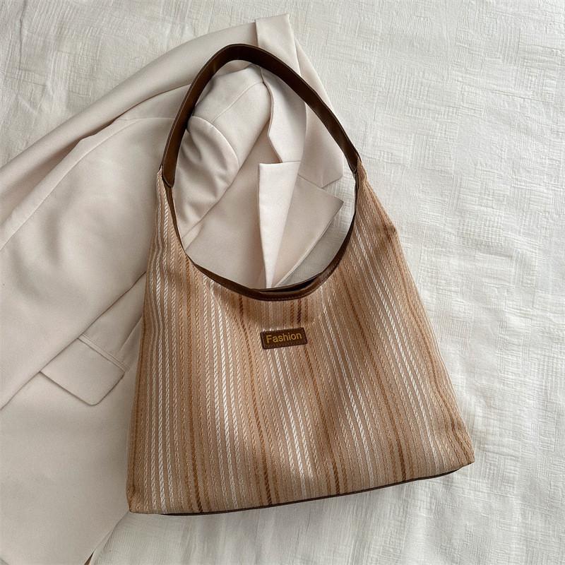 

Stylish Korean Vintage Tote Bag With Large Capacity Casual Design In Black White Khaki хакі