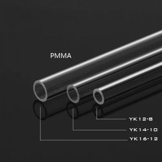 Barrow PMMA Acrylic 500MM 8X12mm,10X14mm,12X16mm Clear Hard Tube DIY Computer Water Cooling Build Transparent Rigid Tubing 2pcs
