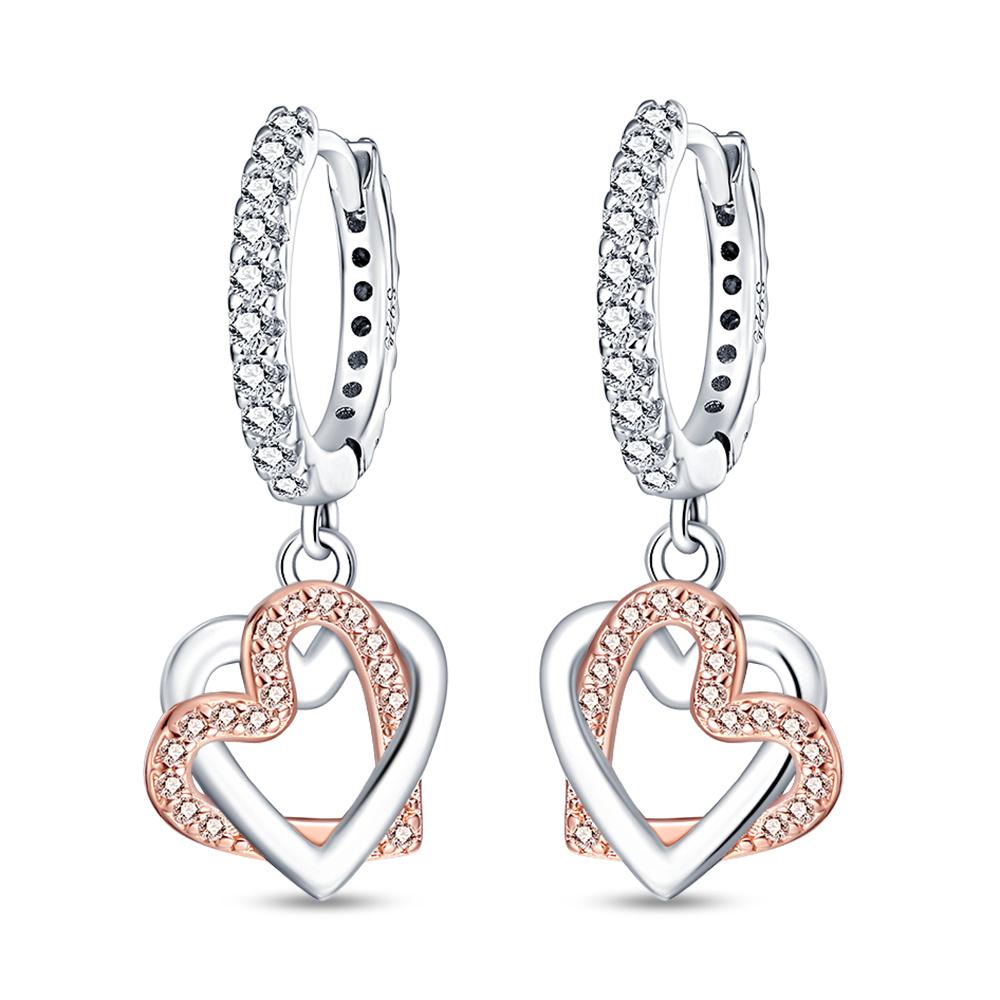 New Earrings 100% Genuine 925 Silver Women Hoop Earring Women's Wedding Engagement Girlfriend Wife Birthday Gift