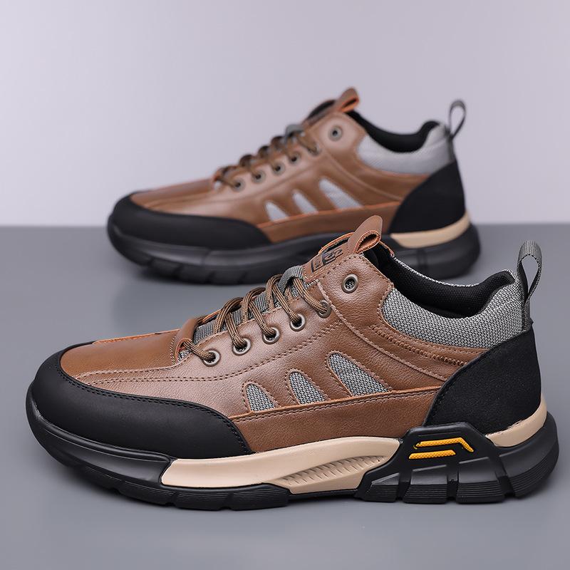 Non-slip Comfortable Hiking Hiking Leather Shoes Amazon Popular Men's Shoes Season Outdoor