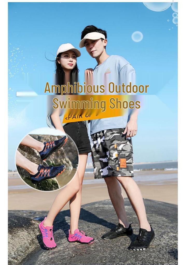 Unisex Quick-Dry Non-Slip Five-Finger Water Shoes: Breathable Wading Shoes for Fishing & Swimming