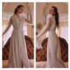 Sleepwear Robe Thin Long Sleeve V Neck Sexy V Neck Thin Women Robe for Party
