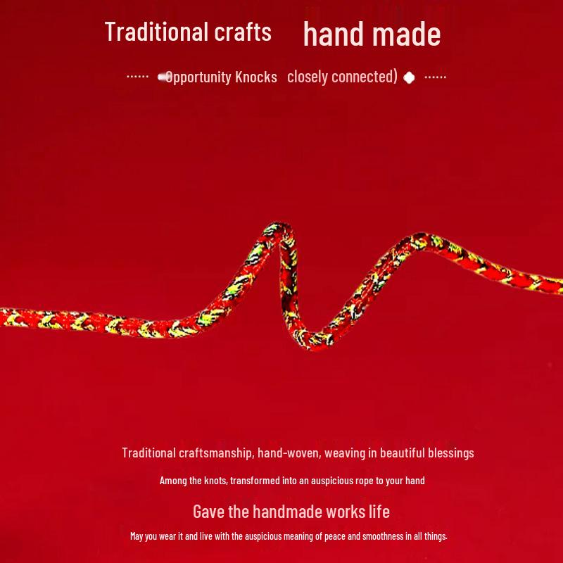 2026 Year of the Horse Zodiac Red String Bracelet with Micro-Carved Buddha Projection and Eight Guardian Deities