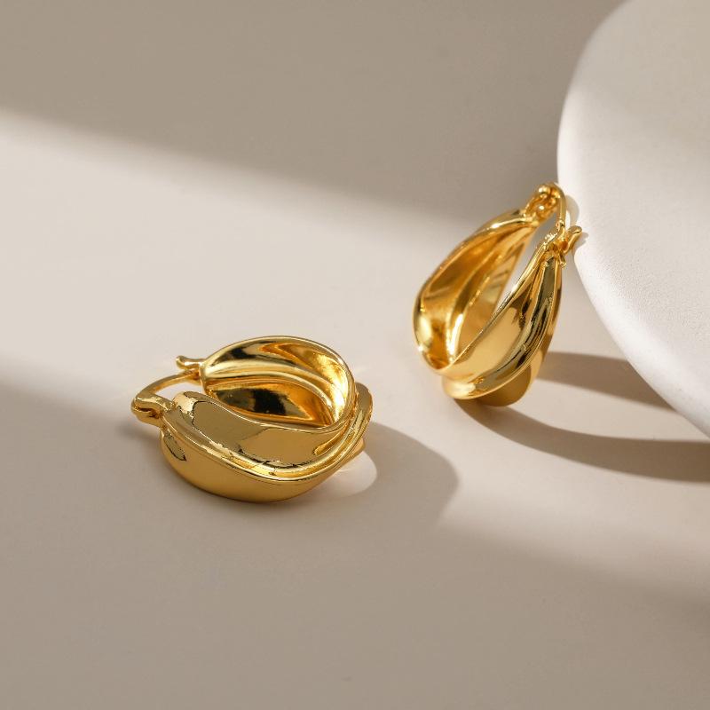 Geometry Twisted Thick Hoop Earrings Fashion Big Round Circle Earrings For Women Punk Hiphop Jewelry