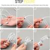 6-120PCS Reusable Cable Ties Flexible Cord Organizer Straps for Home Office Travel and Electronic Device Wire Management