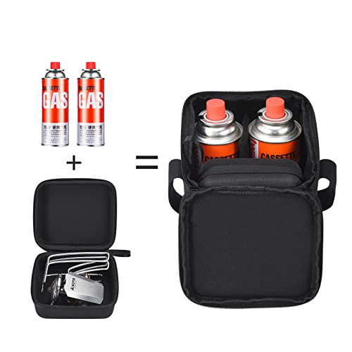 LICHIFIT Cassette Gas & Single Burner Storage Case for ST310/ST330/ST340 Cassette Stoves, CB Can Storage, Robata Grill, Gas Can Cover, Storage Box, Ou