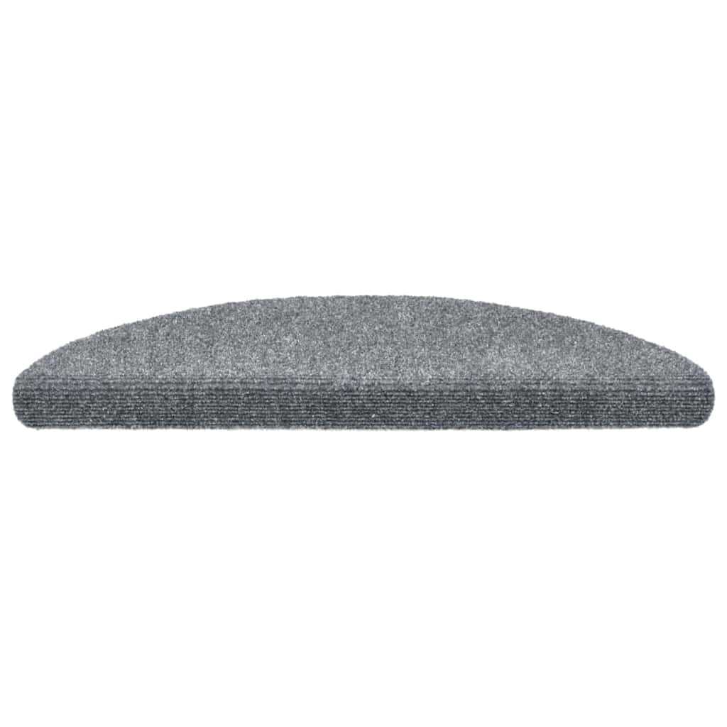 Self Adhesive Stair Treads 20 Pcs 56 X 17 X 3 Cm Light Grey Semi Round