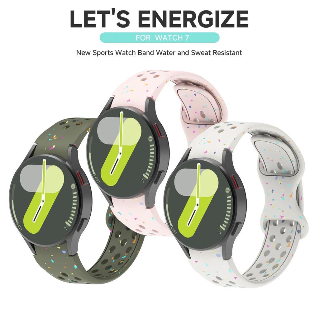 Soft Silicone Strap for Samsung Galaxy Watch 7 6 5 4 40mm 44mm 5Pro 45mm Sport Band for Galaxy Watch6 Classic 47mm 43mm Bracelet
