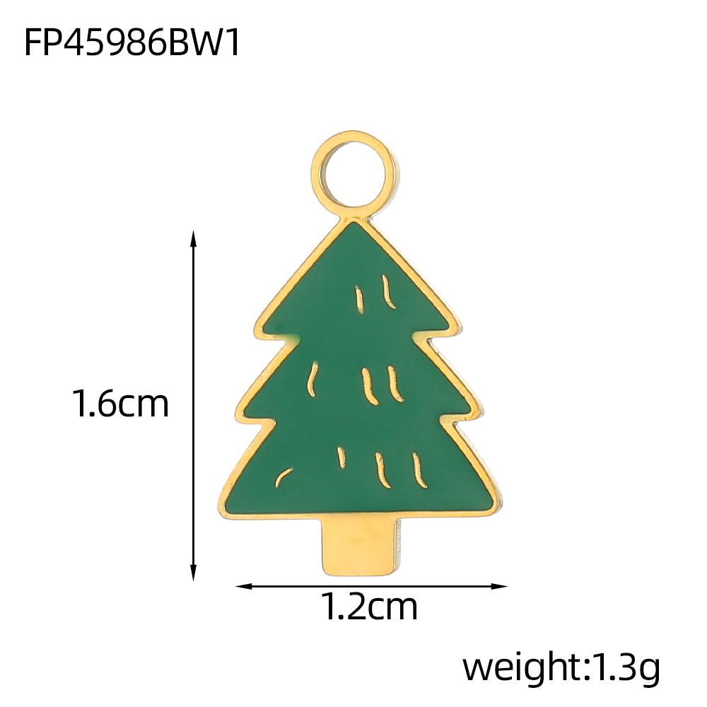 CARLIDANA Unique Diy Jewelry Charms Accessories Tree Santa Claus Enamel Christmas Charms for Bracelet Necklaces Waterproof