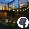 LED Solar-Powered Crystal Ball Fairy String Lights for Outdoor Christmas Decor