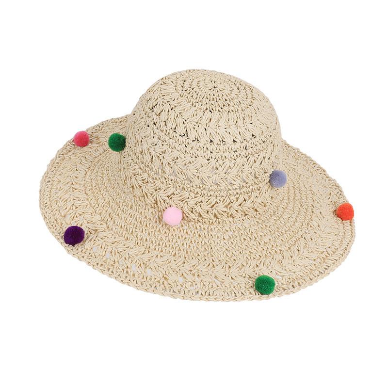 Summer Beach Straw Hat With Wide Brim And Adjustable Fit For Sun Protection And Fashion