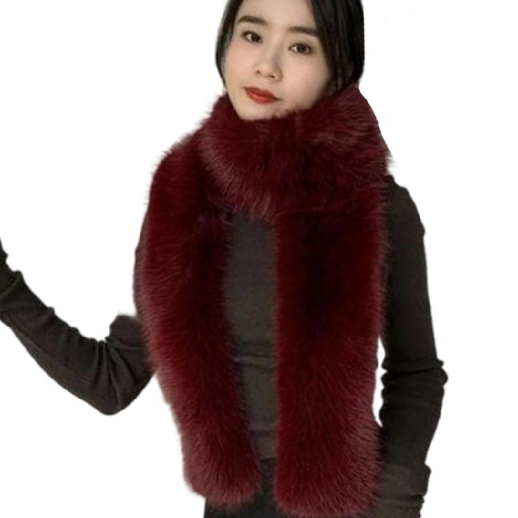 

Stylish Plush Stole With Double Function As Scarf or Shawl Neck Wrap For Indoor Outdoor Protections червоний