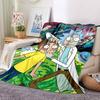 1pc Rick and Morty Blanket Lightweight Flannel Throw For Sofa, Bed, Travel, Livingroom, Office, Couch, Chair, And Bed
