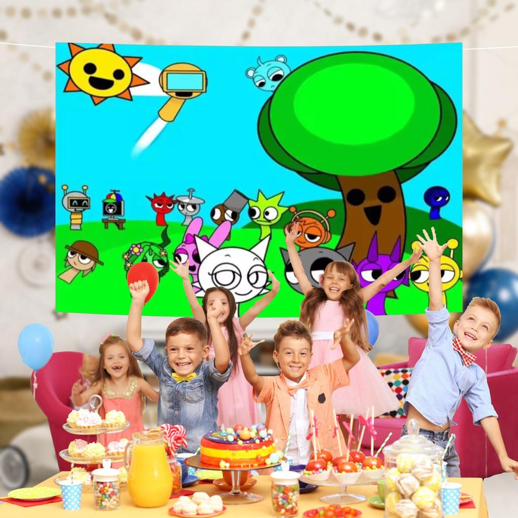 125X83cm Birthday Background Cloth, Birthday Party Decoration Supplies, Venue Layout
