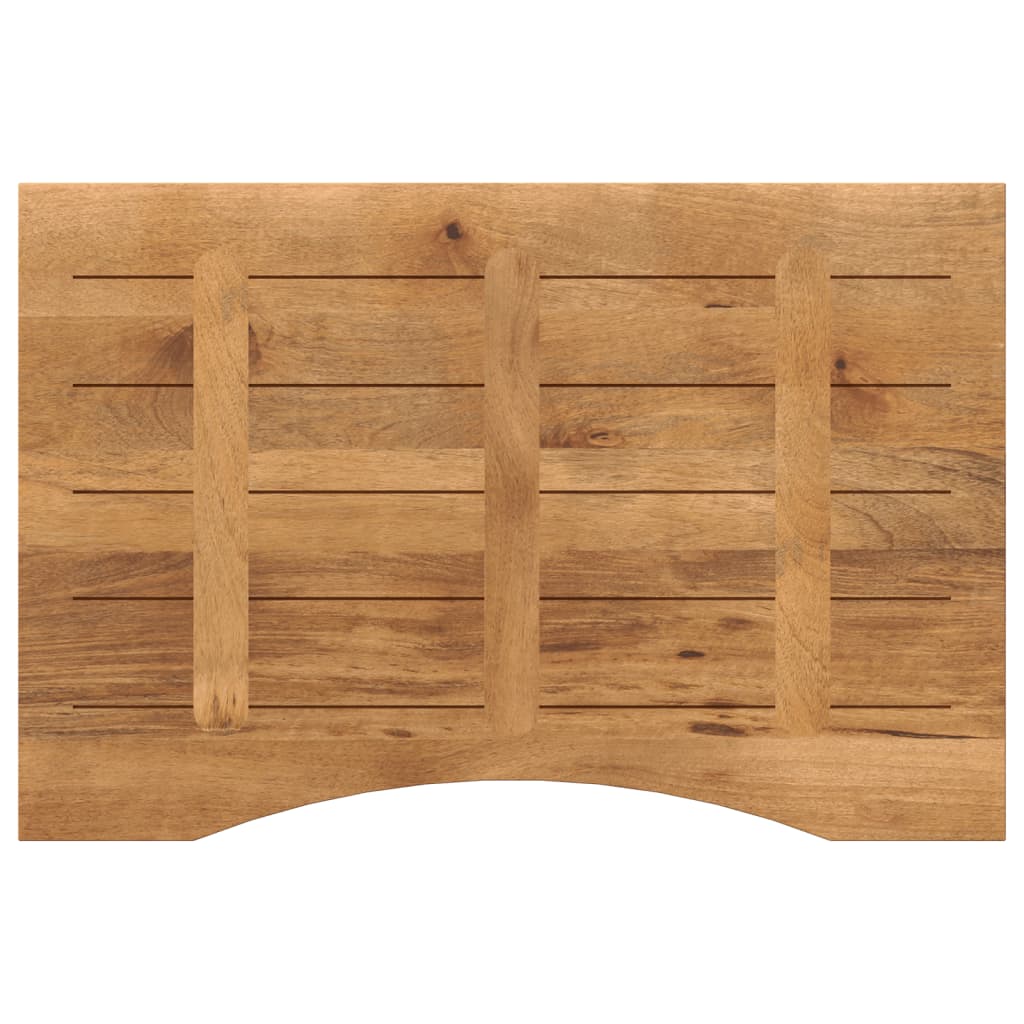 Vidaxl Blat Biurka, Z Wycięciem, 90X50X2,5 Cm, Surowe Drewno Mango