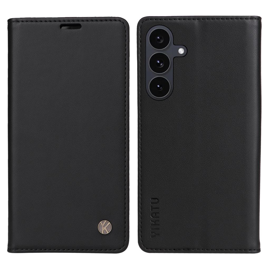For Samsung Galaxy S25 FE Phone Cases YIKATU Magnetic Closure PU Leather Mobile Cover