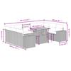 10-teiliges Gartensofa-Set mit Kissen, Beige, Poly-Rattan