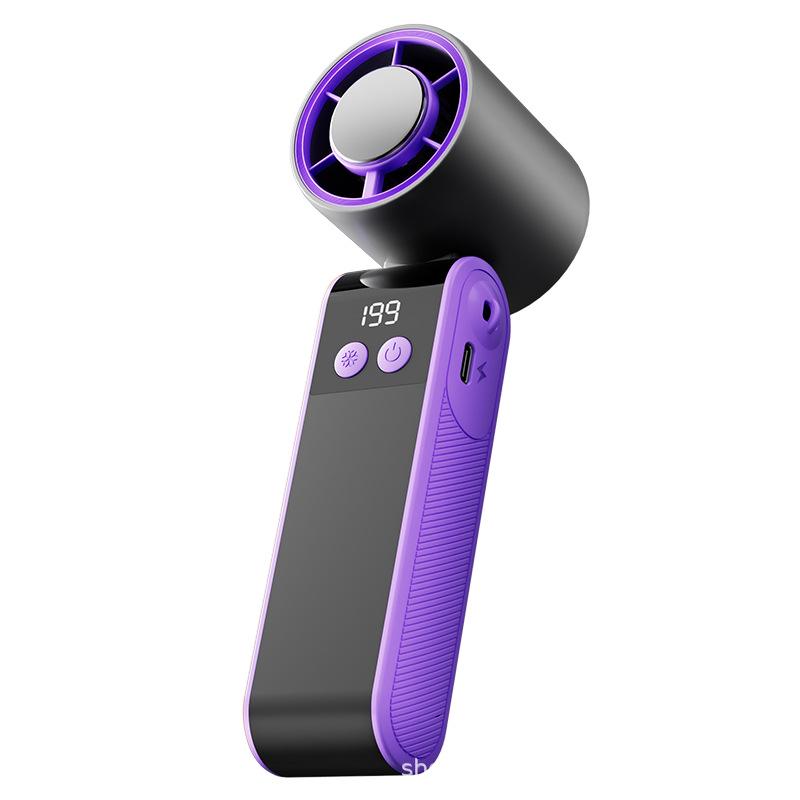 Portable Silent Handheld Fan with Turbine Cooling