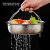 Steam Basket with Foldable Handle 304 Stainless Steel Multifunctional Colander Steam Insert for Electric Rice Cooker Pot