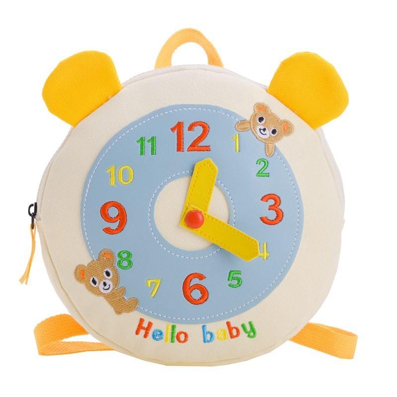 Adorable And Playful 2024 Childrens Backpack Featuring A Unique Clock Pattern For School