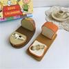 Cute Toast Bread Cats Phone Stand Desk Resins Figurine Ornament Smartphones Tablets Holder for Home or Office Decors
