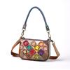 Genuine Leather Bag, Women's Handcrafted Color-blocking Women's Hand-held Crossbody Bag Small Hand-held Bag
