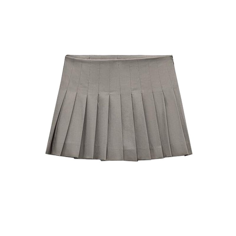 

Spring New Women clothes Hood Short Jacket Outerwear 4749746 Mid Waist Sports Casual Culottes 8338524 Brown Skirt L