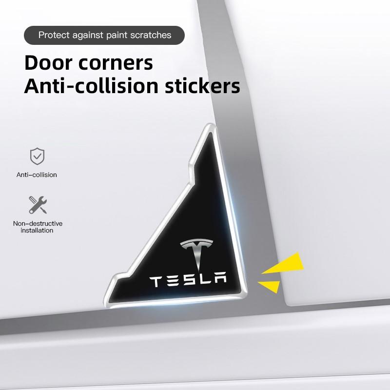 Car Door Corner Anti-collision Cover Anti-Scratch Protection Sticker For Tesla Model 3 Y S X SpaceX Cybertruck Juguete