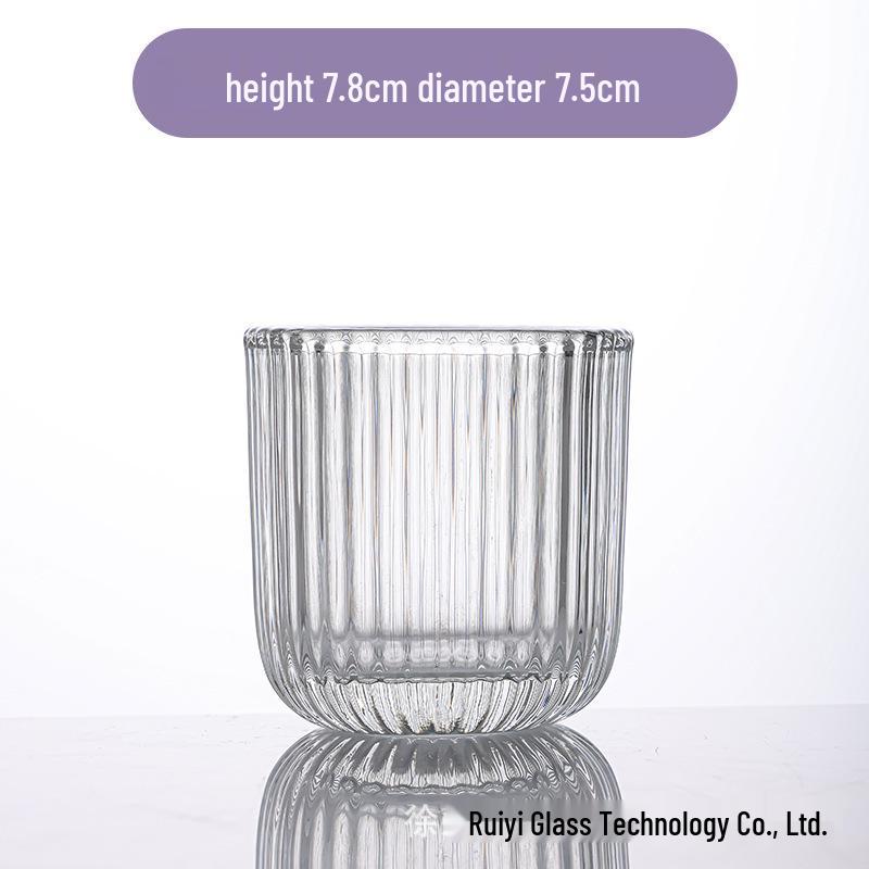 Transparent Glass Candle Holder for Home Decor Aromatherapy