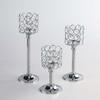 Hollow Crystal Candle Holder Romantic Craft Candelabra Wrought Iron Candlestick  Home Wedding