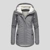 Women's Hood Long Sleeve Loose Fit Midi Parka Coat Fleece Lined Warm Cotton Outerwear Winter Jacket