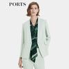 PORTS Women's Mint Grey-Green Blazer
