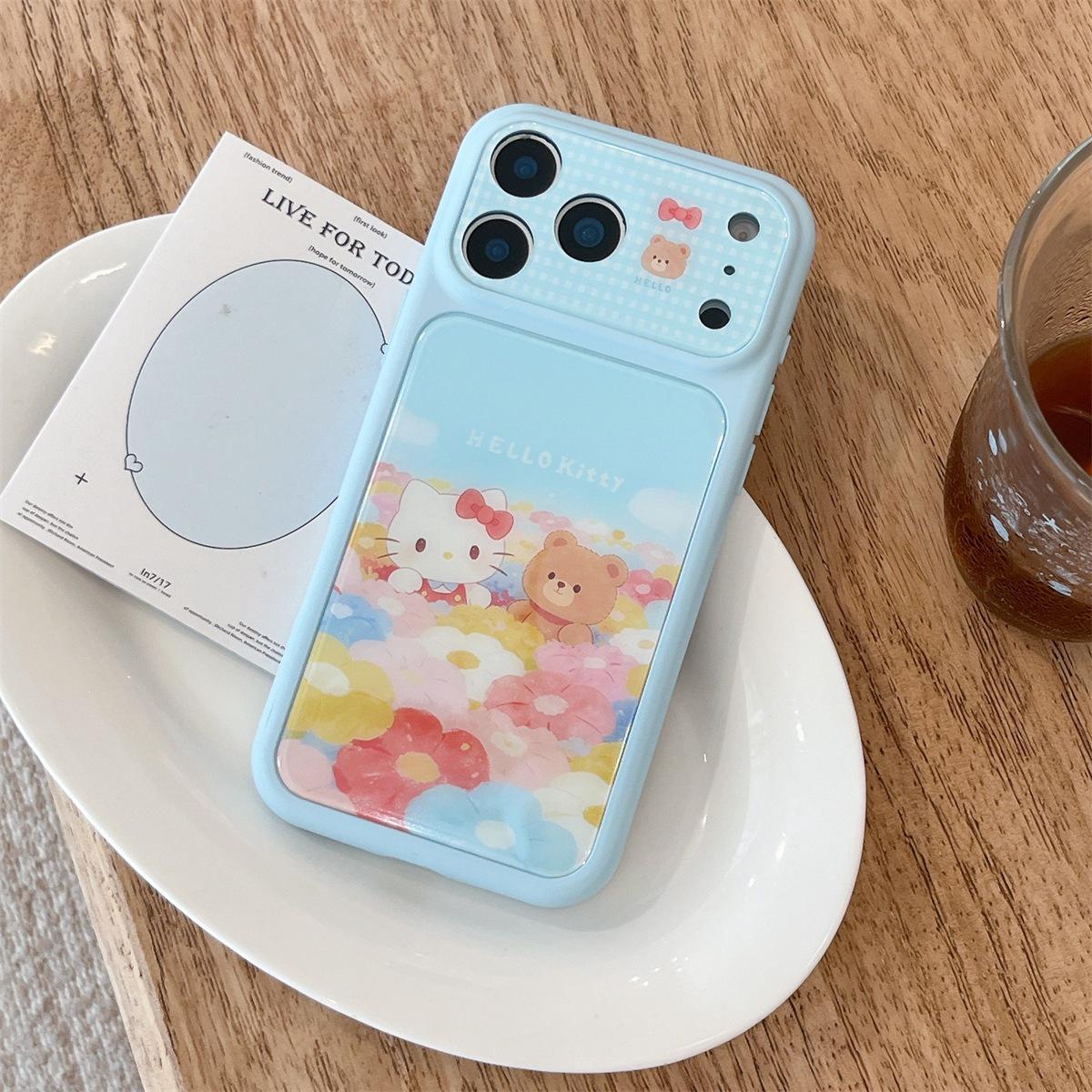 Floral Bear & Cat iPhone 15/16/17 PROMAX Drop-Proof Case iPhone 15