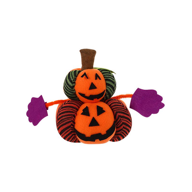Atmosférická dekorace Dýňová hlava Halloween Netkaná dýňová panenka Míč Párty Vtipné dekorační rekvizity Domácí stolní panenka
