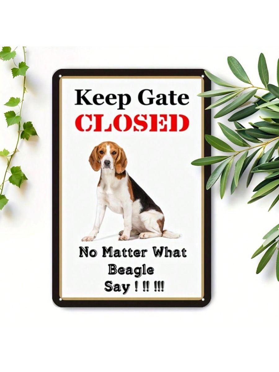 Funny Keep Gate Closed No Matter What Dogs Say Metal Sign Vintage Farmyard Wall Decor Yard Garden Warning Plaque Home Outdoor Decoration